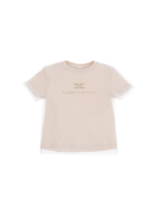 T-shirt, bambina, logata. ELISABETTA FRANCHI | EGTS113 0 JE006C125